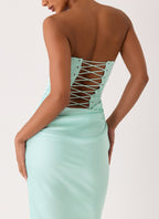 Adara Collection | Corset Maxi Dress with Lace-Up Back | Elegant Long Dress for Stunning Silhouettes - Women's