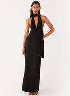 Alicia Collection | Black Maxi Dress with Adjustable Straps | Elegant Long Dress for Stunning Evening Style - Women's