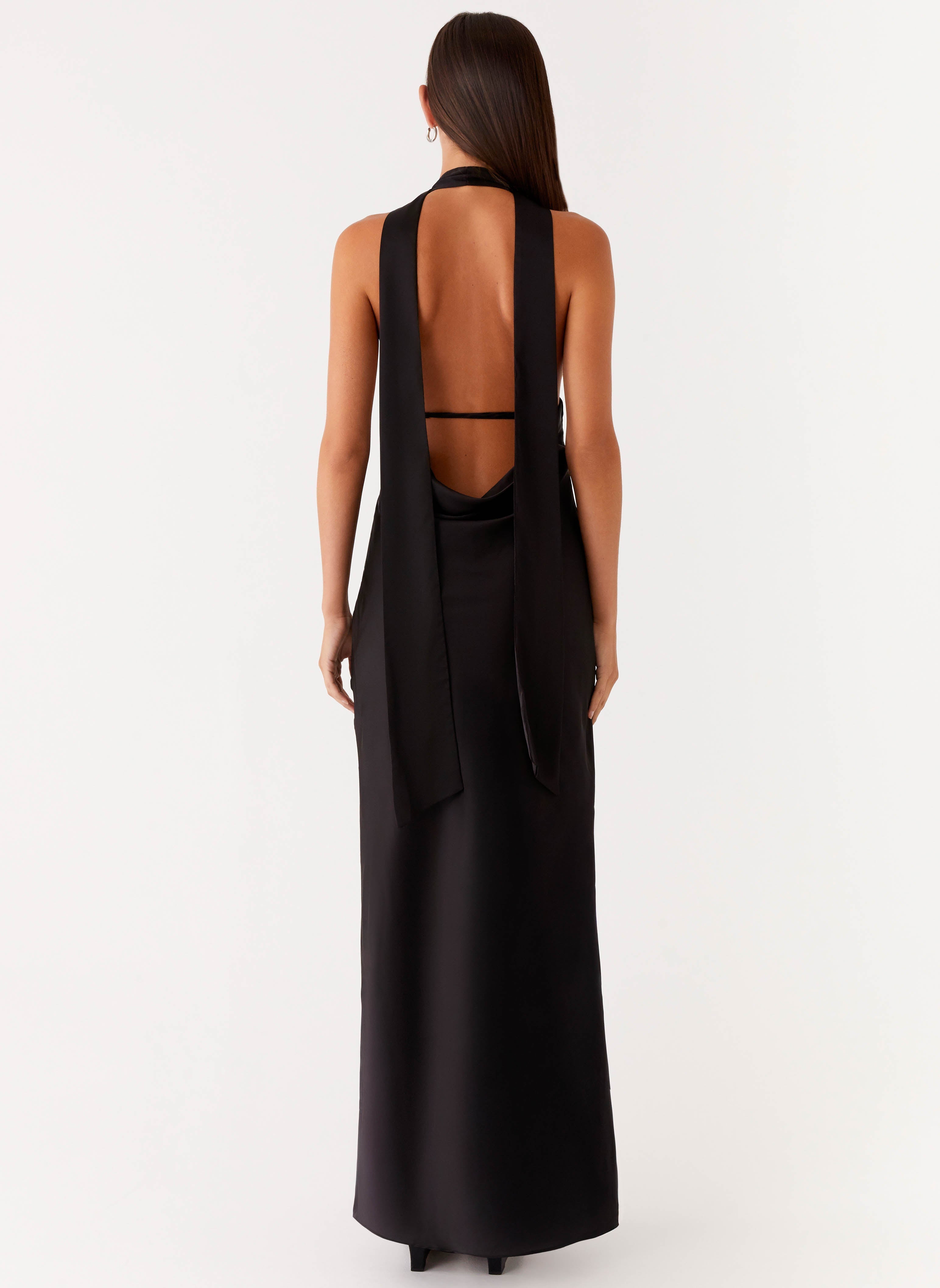Alicia Collection | Black Maxi Dress with Adjustable Straps | Elegant Long Dress for Stunning Evening Style - Women's