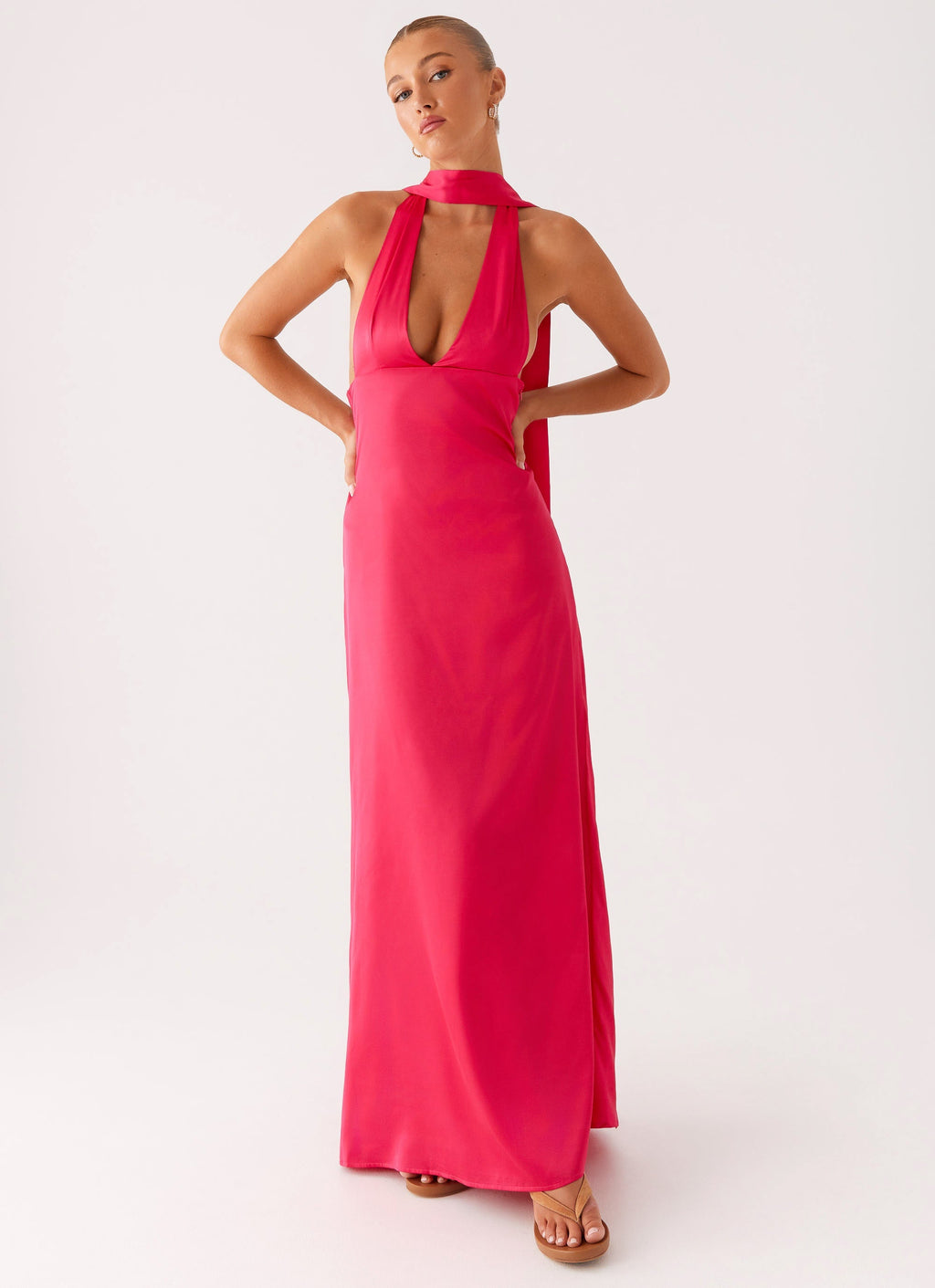 Alicia Collection | Maxi Dress for Women with Adjustable Straps | Elegant Satin Evening Wear for Stunning Looks