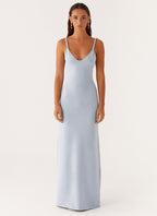Anastasia Collection | Maxi Dress for Women with Low V Neckline & Twisted Straps | Elegant Long Dress for Effortless Evening Glamour