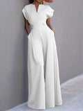 Cap Sleeve Jumpsuit for Women, Elegant and Comfortable