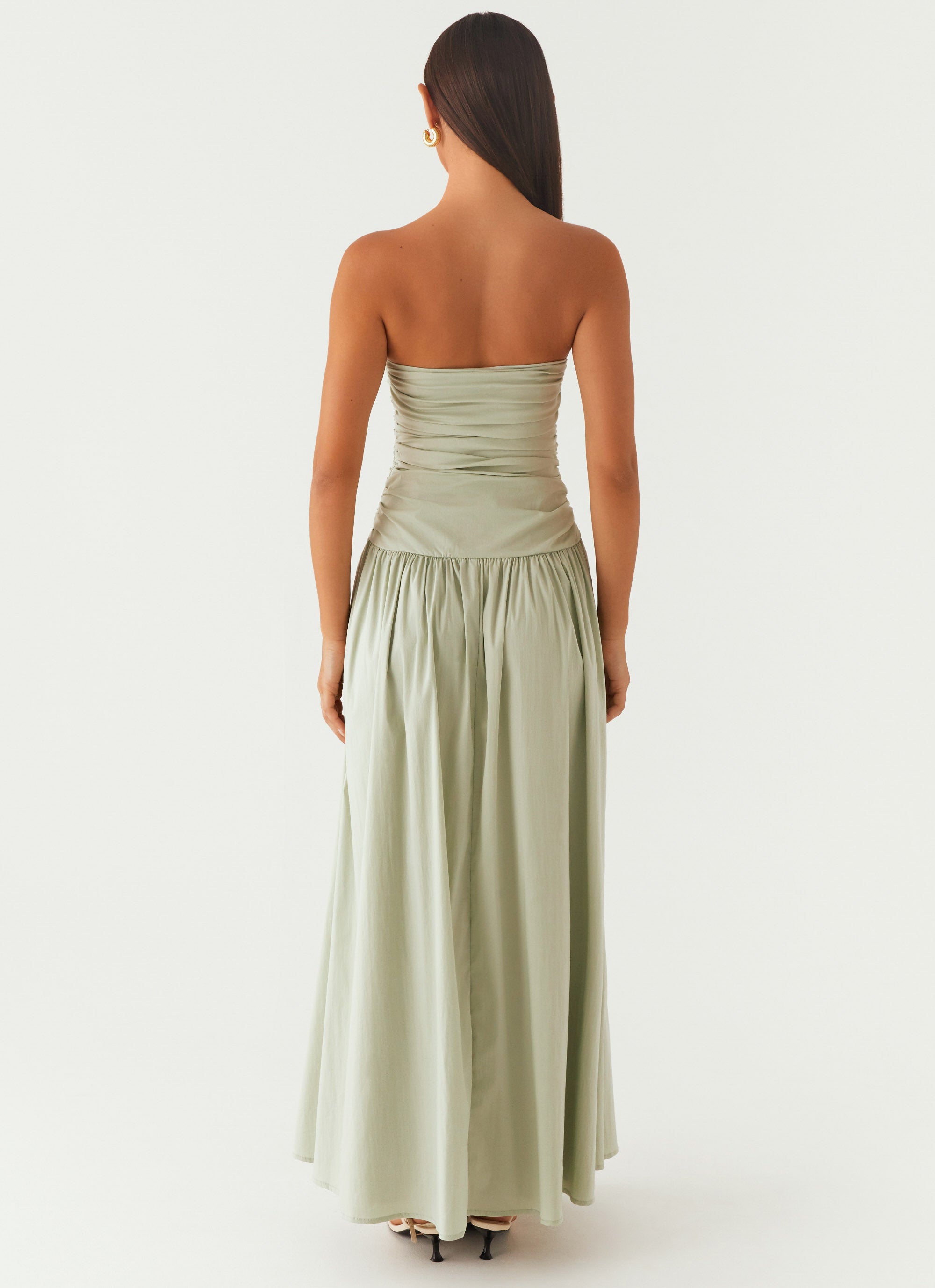 Carmel Collection | Floral Maxi Dress with Strapless Neckline | Elegant Long Dress for Special Occasions - Women's