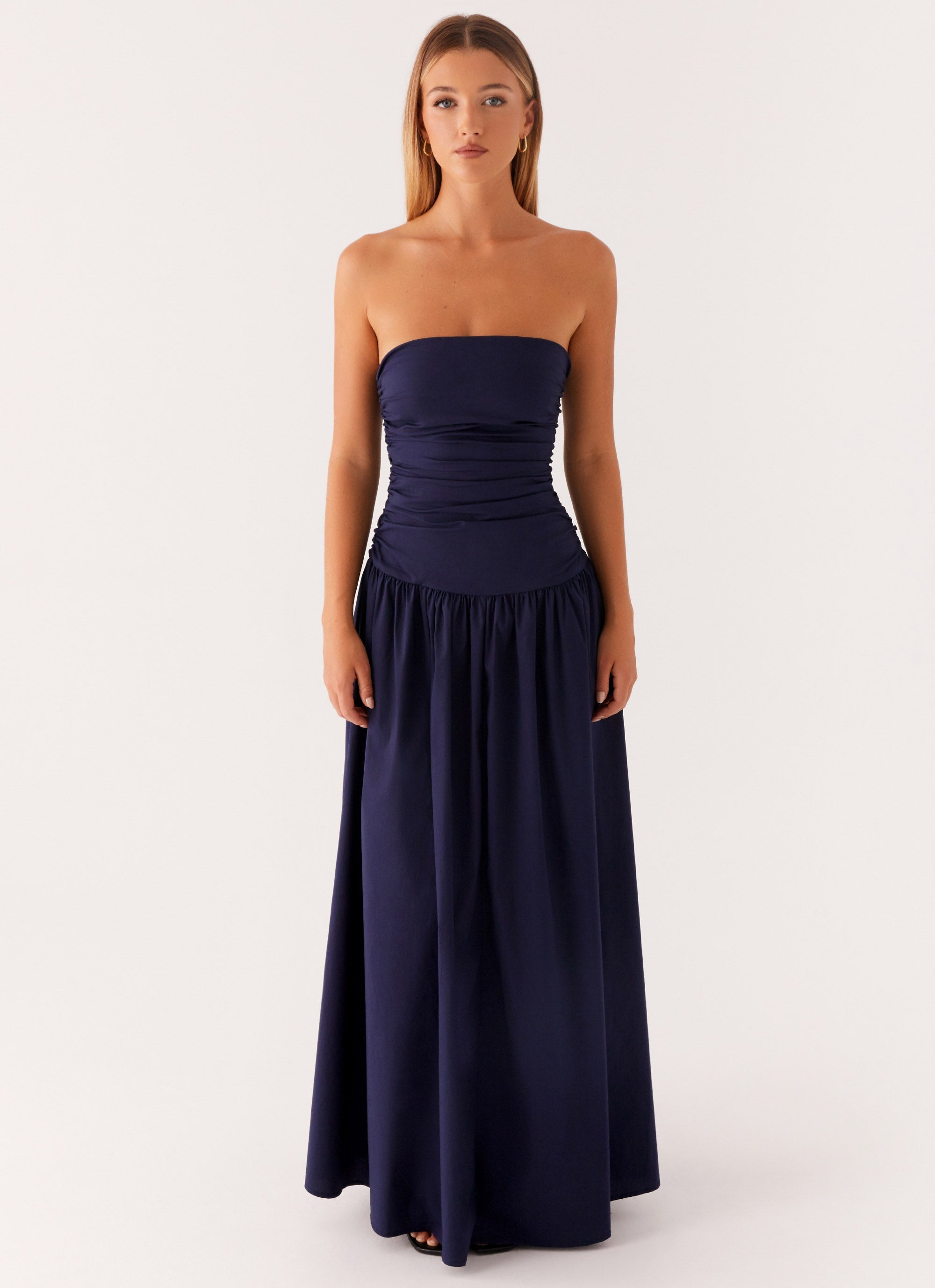 Carmel Collection | Strapless Maxi Dress with Flared Skirt | Elegant Evening Wear for Modern Sophistication - Women's