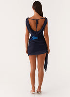 Charming Mini Dress | Off-Shoulder Design with Cowl Front | Elegant Look for Any Occasion - Women's