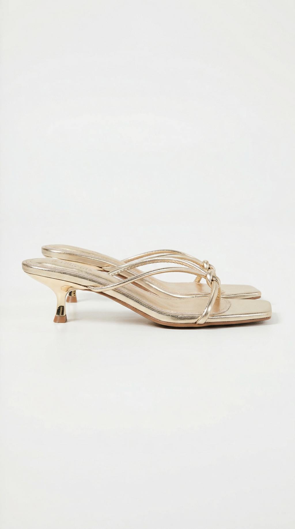 Christina Collection | Mules Shoes with Knotted Metallic Straps | Elegant Slip-On Design for All-Day Comfort