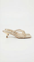 Christina Collection | Mules Shoes with Knotted Metallic Straps | Elegant Slip-On Design for All-Day Comfort
