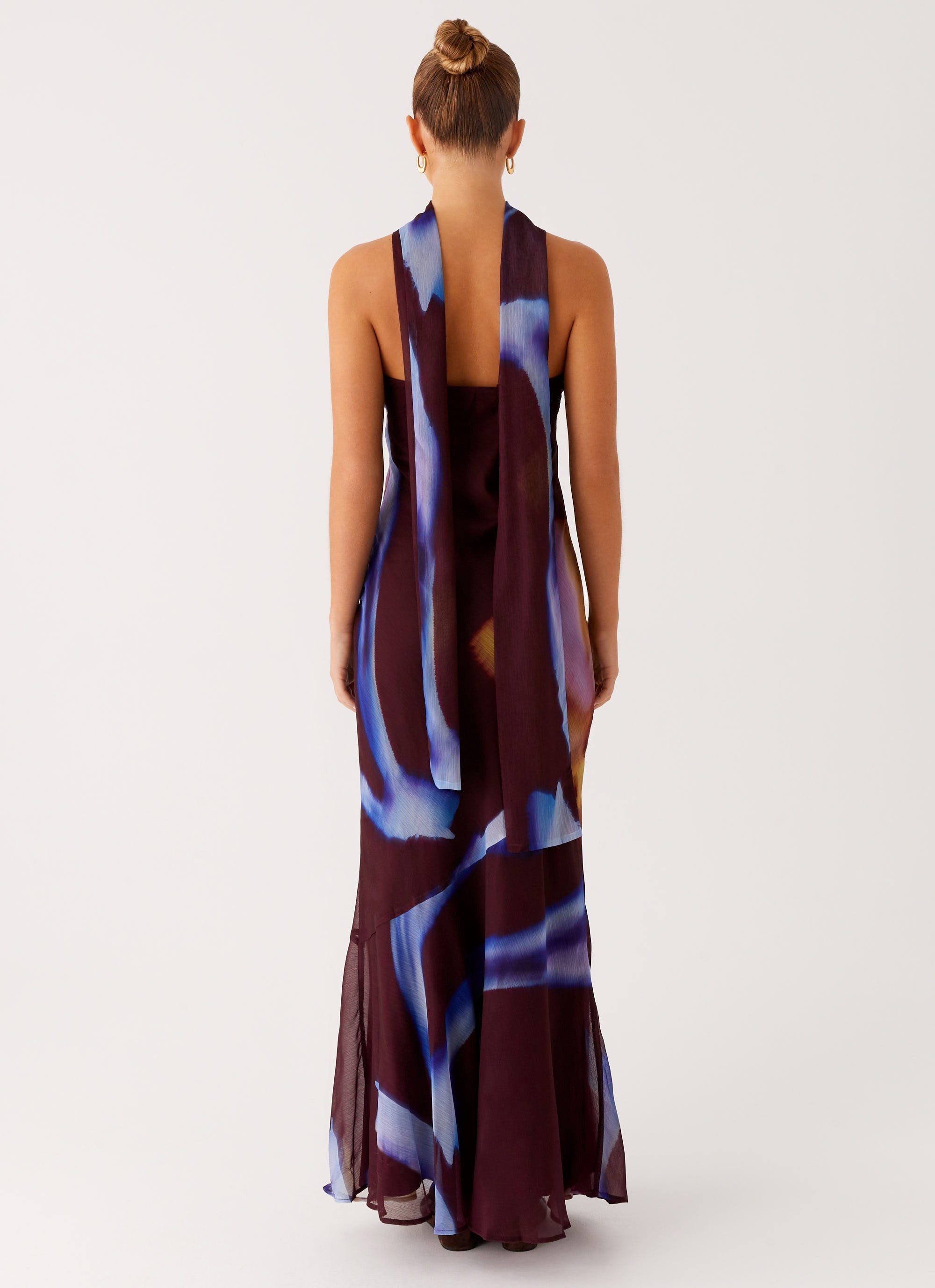 Floral Maxi Dress with Strapless Design | Perfect for Evening Elegance - Women's