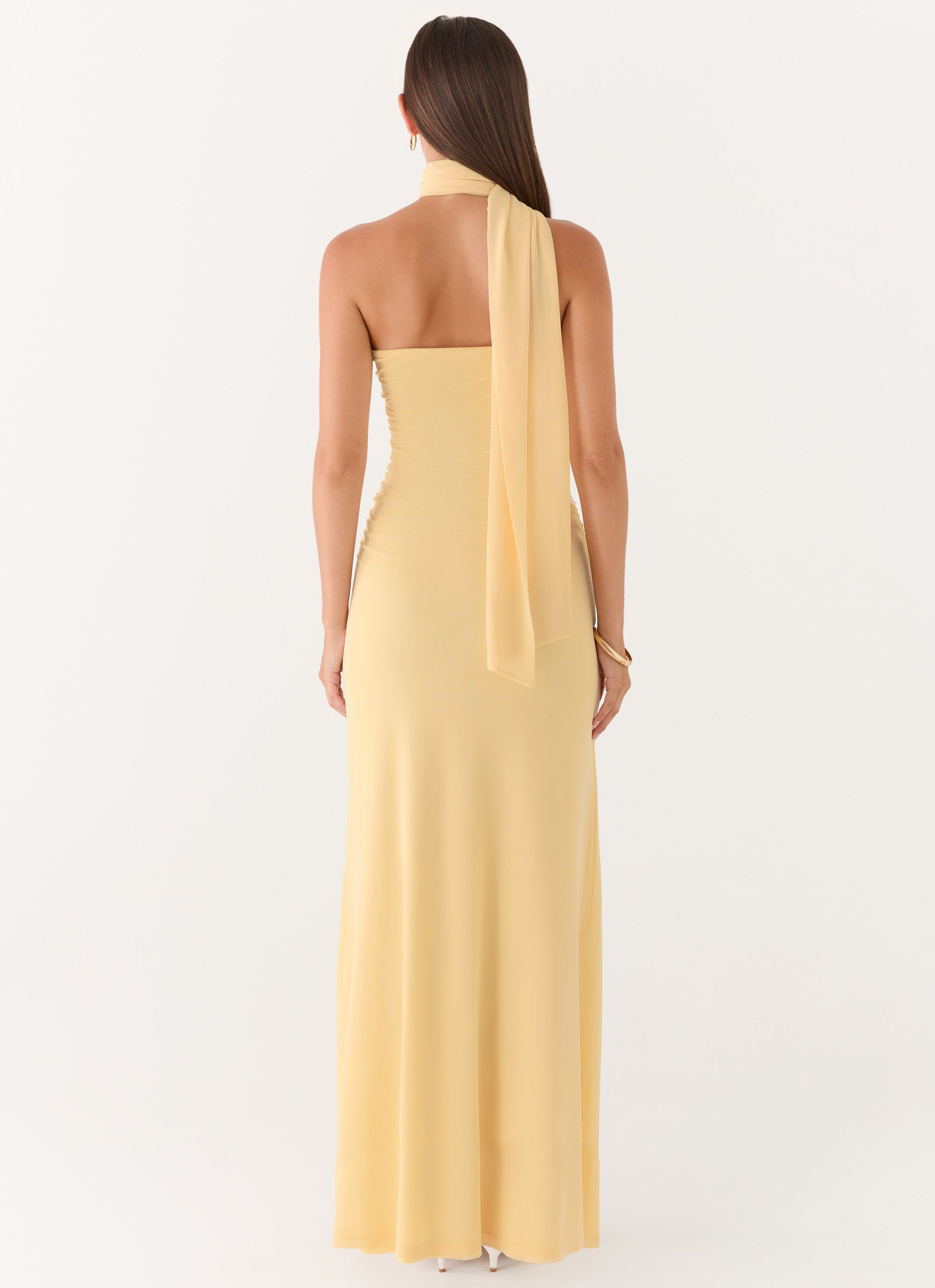 Floral Maxi Dress with Strapless Neckline | Chic Long Dress for Evening Elegance - Women's