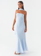 Elegant Maxi Dress | Strapless Chiffon Dress with Asymmetrical Skirt | Perfect for Evening Events - Women's