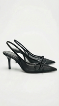 Elegant Mesh Slingback Heels with Adjustable Strap | Chic Pointed Toe Design for All-Day Comfort