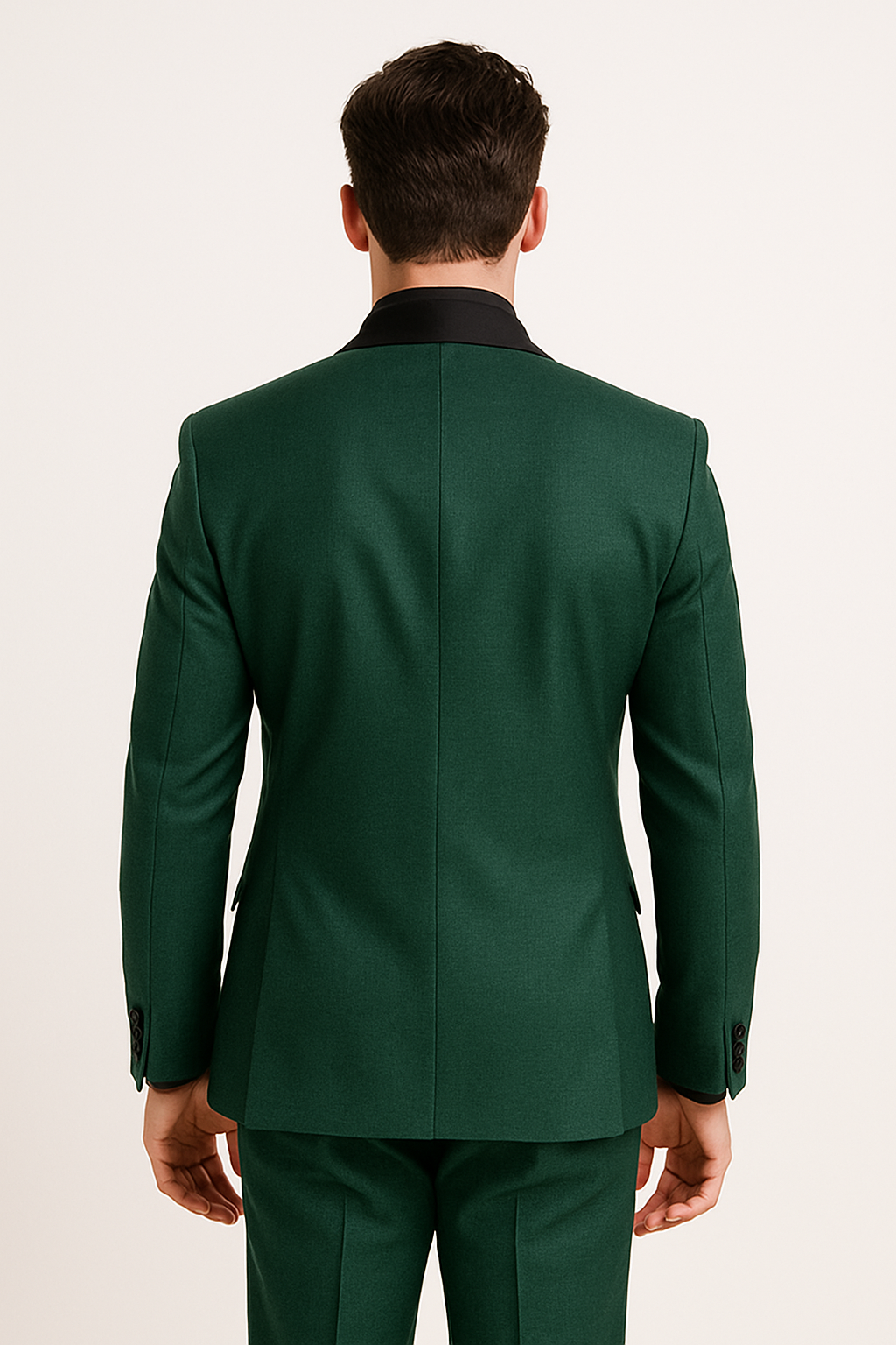 Emerald Green Men's Suit with Satin Lapel