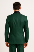 Emerald Green Men's Suit with Satin Lapel