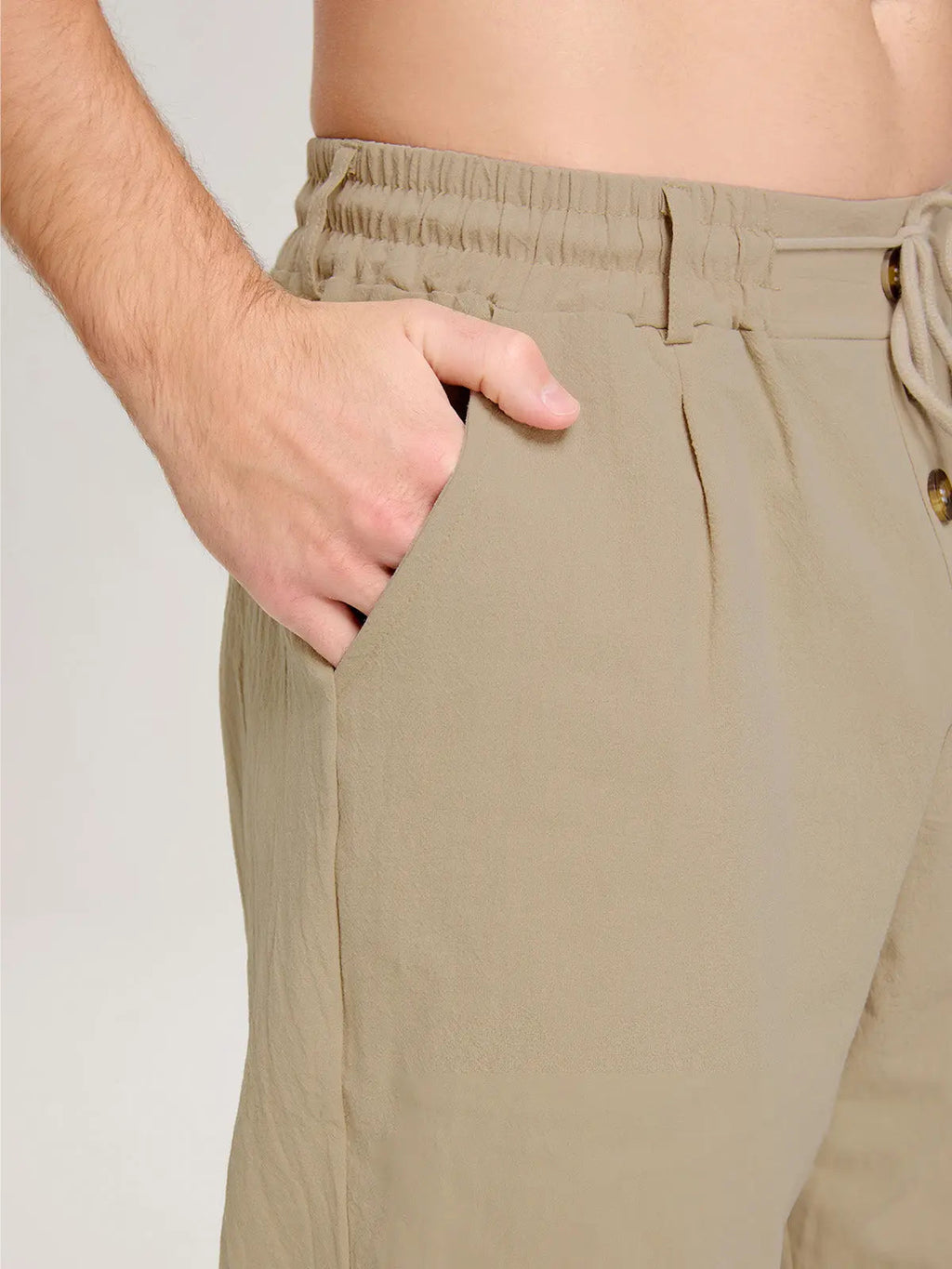 Women’s Wide Leg Linen Blend Lounge Pants – Relaxed Fit Elastic Waist Drawstring Breathable Summer Casual Beach Resort Home Wear Trousers