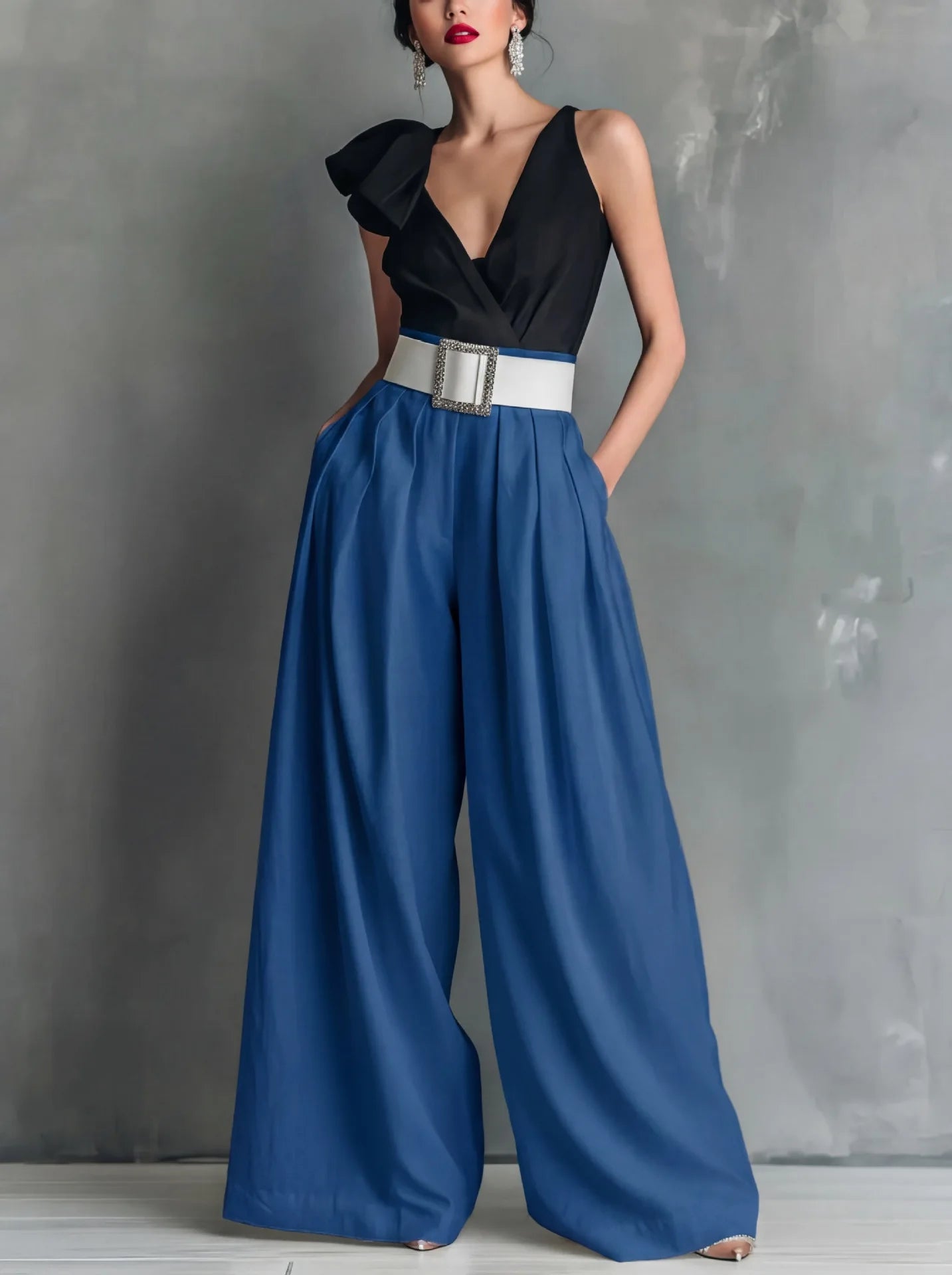 High Waisted Wide Leg Summer Trousers