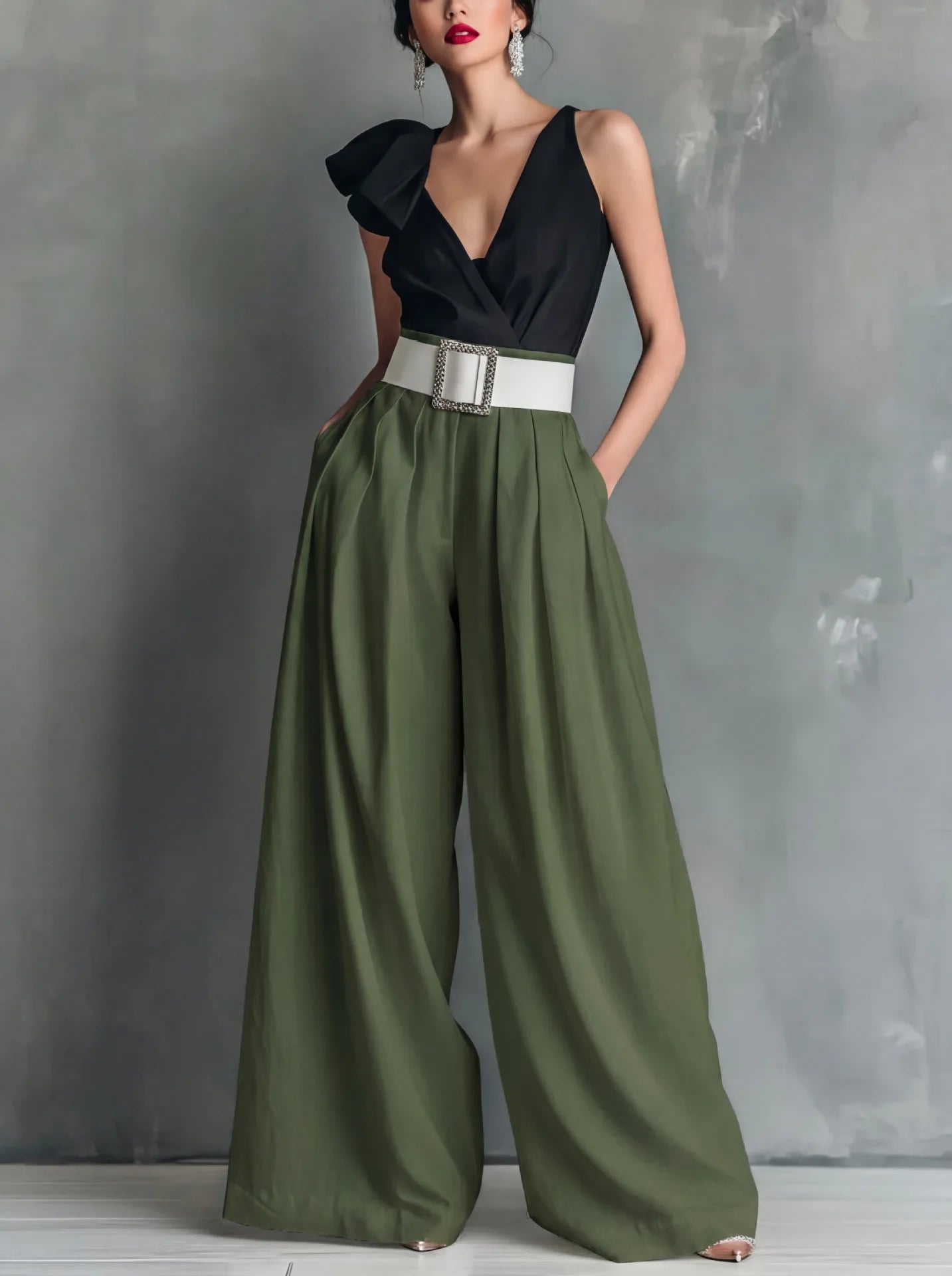 High Waisted Wide Leg Summer Trousers