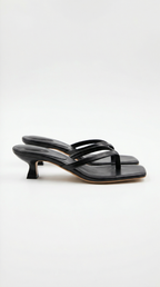 Jessica Collection | Women's Sandals with Kitten Heel & Comfortable Toe Post | Chic Minimalist Design for Effortless Style