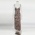 Lace V Neck Backless Patchwork Maxi Dress
