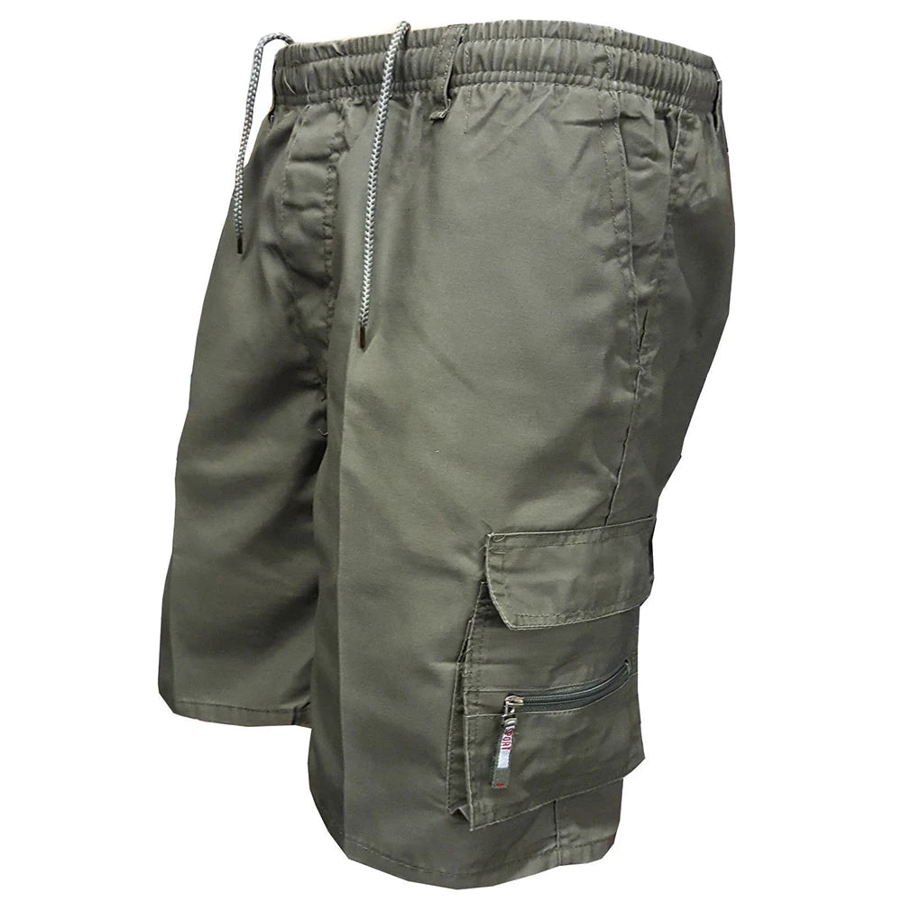 Mens Camo Tactical Cargo Shorts, Multi Pocket