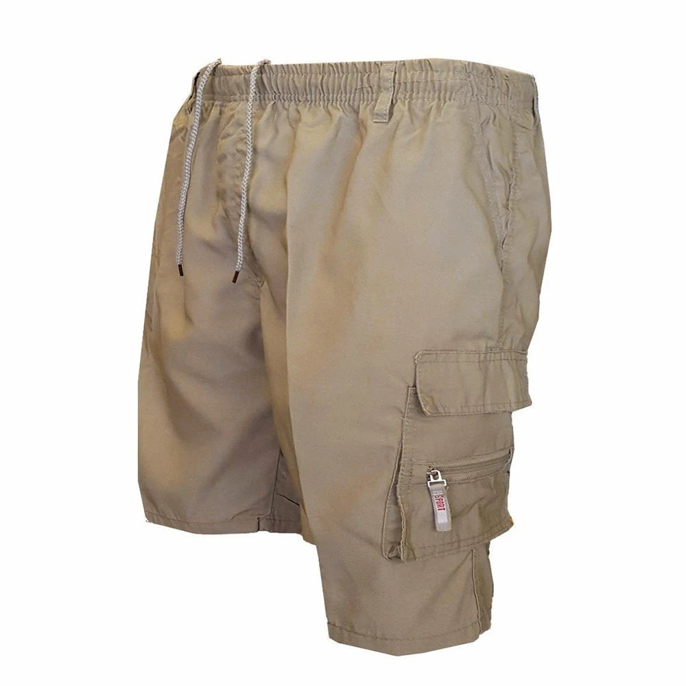 Mens Camo Tactical Cargo Shorts, Multi Pocket