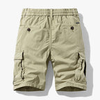 Mens Cotton Stretch Cargo Shorts, 6 Pocket Knee Length