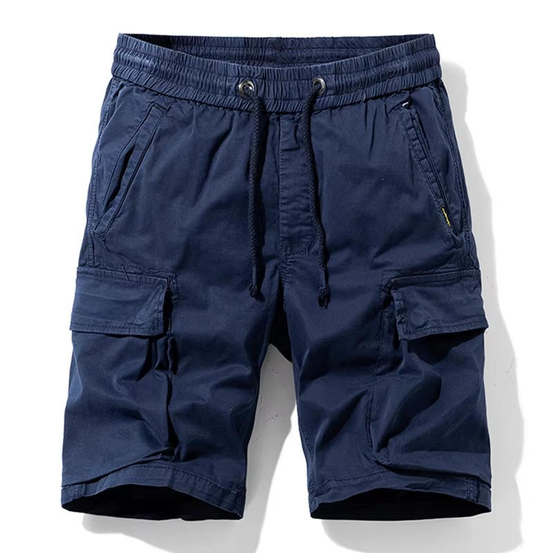Mens Cotton Stretch Cargo Shorts, 6 Pocket Knee Length