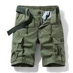 Mens Cotton Stretch Cargo Shorts, 6 Pocket Knee Length