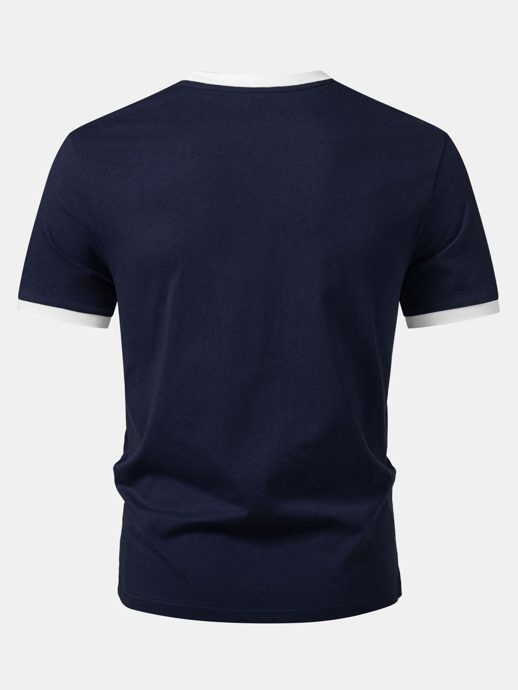Men’s Crew Neck Cotton T-Shirt with Contrast Trim – Casual Regular Fit Soft Breathable Everyday Essential Tee
