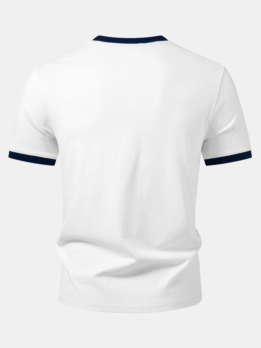 Men’s Crew Neck Cotton T-Shirt with Contrast Trim – Casual Regular Fit Soft Breathable Everyday Essential Tee