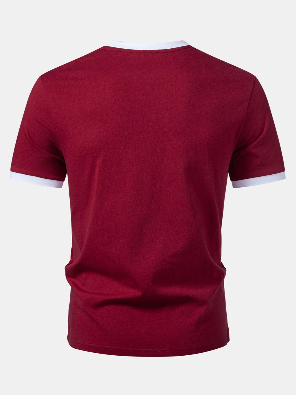 Men’s Crew Neck Cotton T-Shirt with Contrast Trim – Casual Regular Fit Soft Breathable Everyday Essential Tee