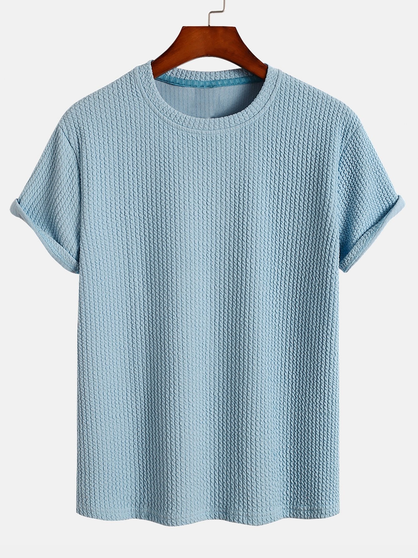 Men’s Everyday Stretch T-Shirt – Soft Polyester Spandex Regular Fit Basic Casual Tee
