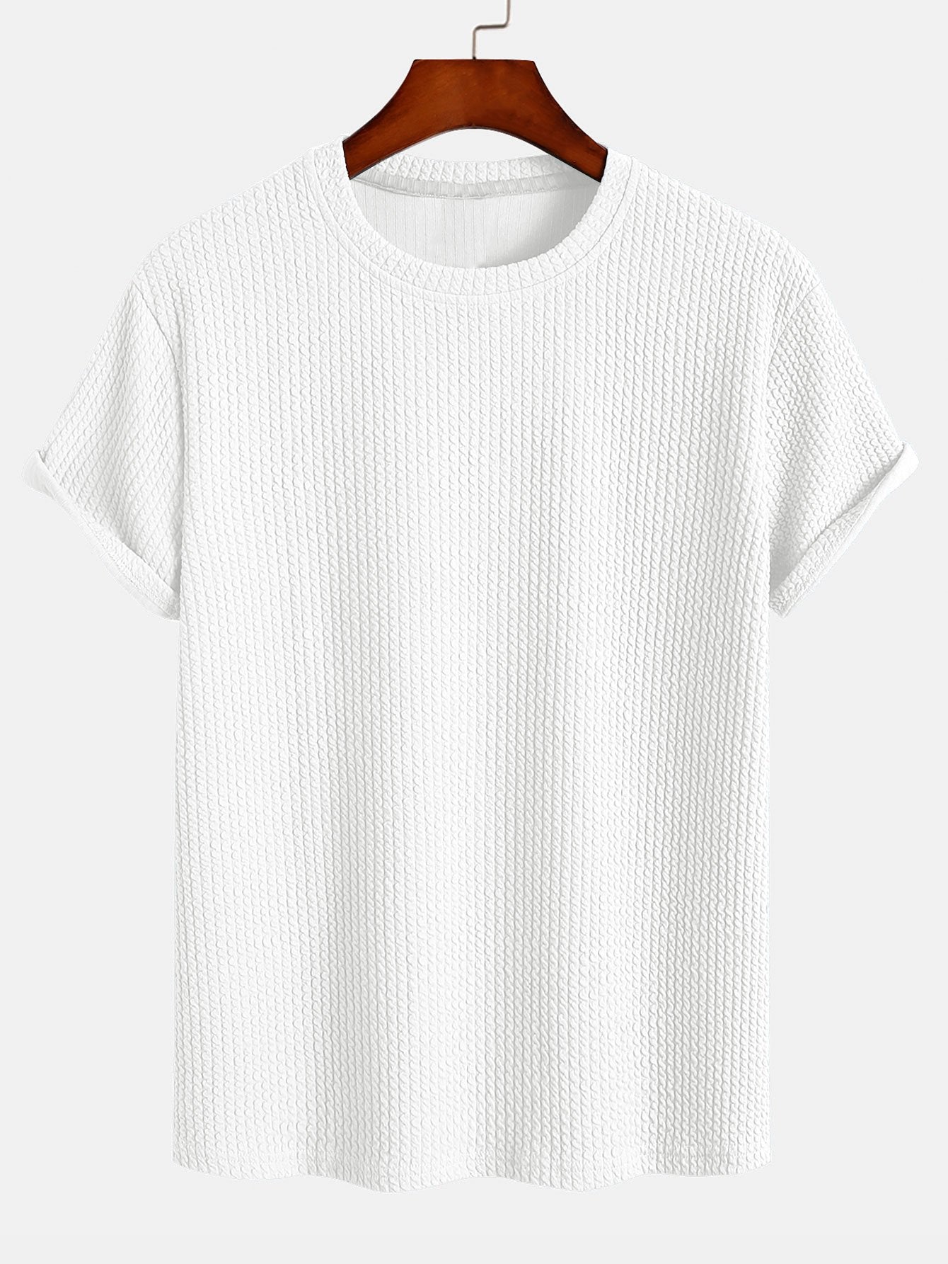 Men’s Everyday Stretch T-Shirt – Soft Polyester Spandex Regular Fit Basic Casual Tee