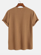 Men’s Everyday Stretch T-Shirt – Soft Polyester Spandex Regular Fit Basic Casual Tee