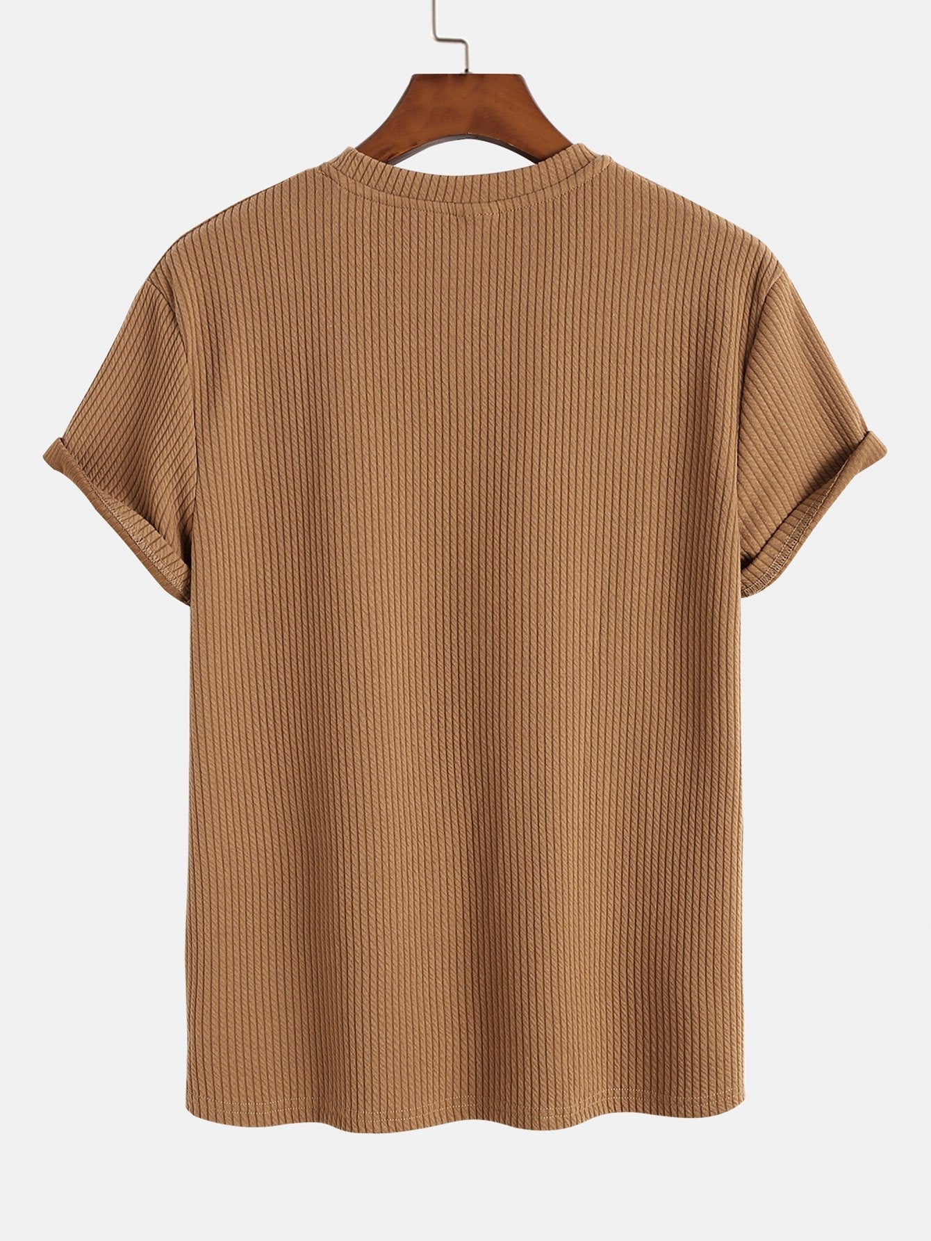 Men’s Everyday Stretch T-Shirt – Soft Polyester Spandex Regular Fit Basic Casual Tee