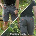 Mens Tactical Cargo Shorts, Water Resistant Hiking