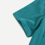 Men's Waffle Knit Button Front Shirt, Long Sleeve