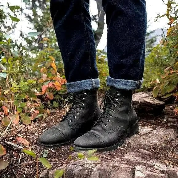 Mens Black Ankle Boots, Classic Everyday Comfort
