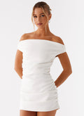 Morgan Collection | Off Shoulder Mini Dress with Luxurious Stretch Fabric | Elegant Fit for Night Out - Women's