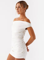 Morgan Collection | Off Shoulder Mini Dress with Luxurious Stretch Fabric | Elegant Fit for Night Out - Women's