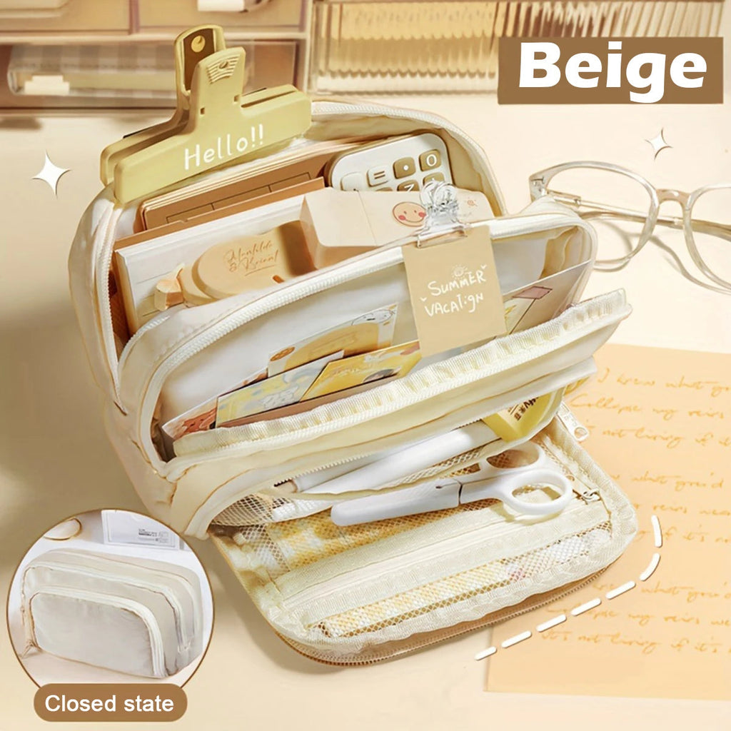 Multi Layer Pencil Case, Large Capacity Pencil Pouch