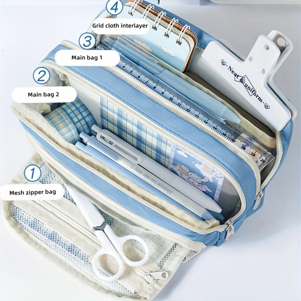 Multi Layer Pencil Case, Large Capacity Pencil Pouch