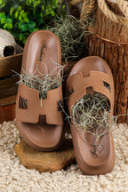 Womens Cut Out Platform Slides, Comfort Slippers