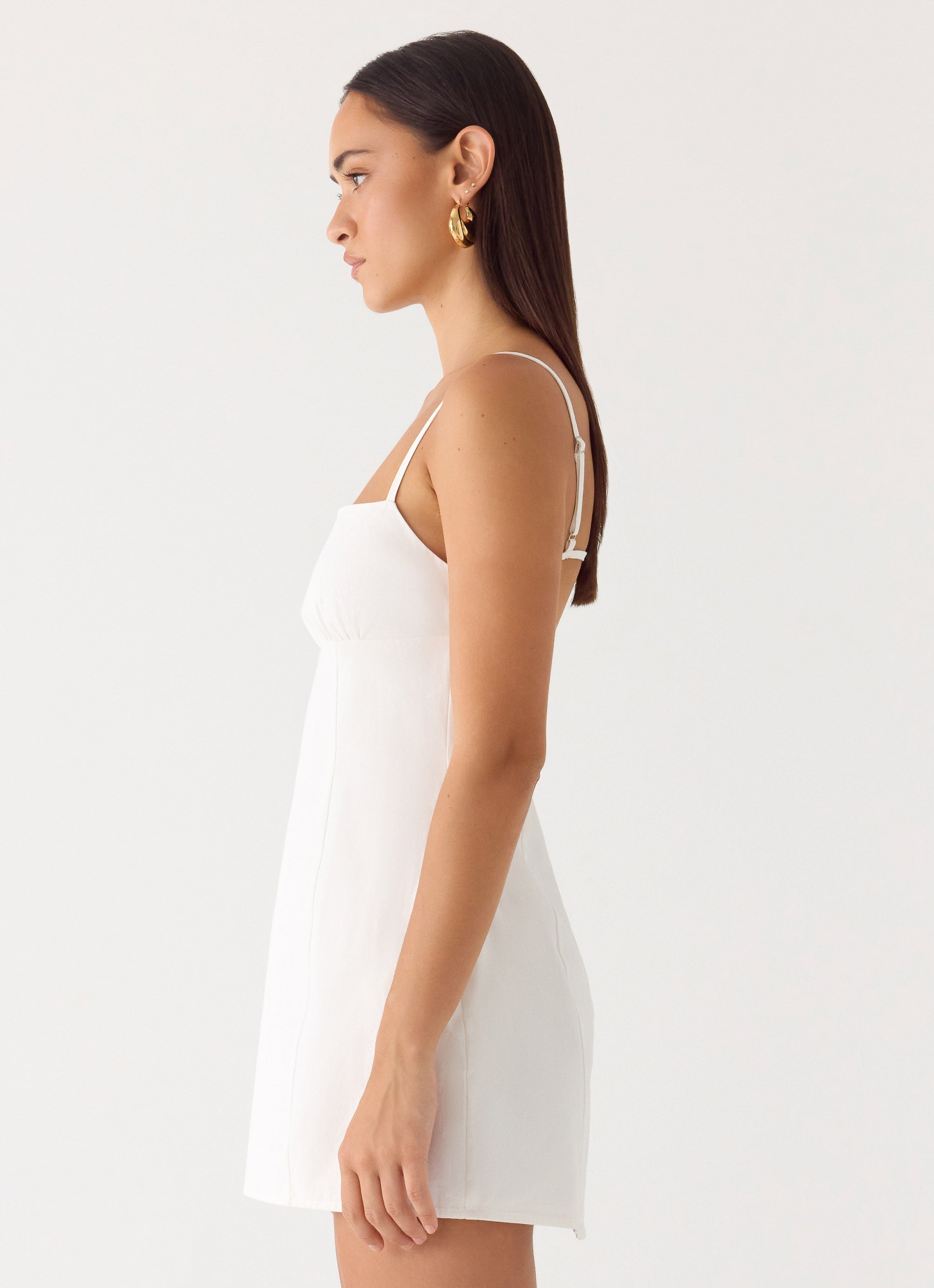 Stermo| Mini Dress with Adjustable Straps & Bust Gathering | Flattering Fit for Day-to-Night Wear - Women's