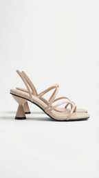 Rosa Mae | Strappy Heeled Sandals with Sculptural Block Heel | Chic Footwear for All-Day Comfort