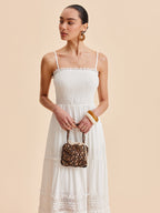 Women’s Collarless Sleeveless Maxi Dress with Detachable Shoulder Strap – Elegant Vacation Casual Dress with Invisible Zipper
