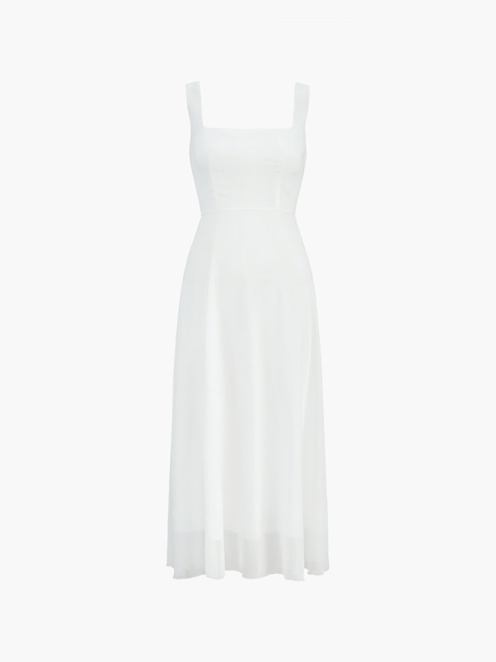 Women’s Elegant Square Neck Sleeveless Maxi Dress – Minimalist Woven Occasion Dress for Work, Wedding & Vacation