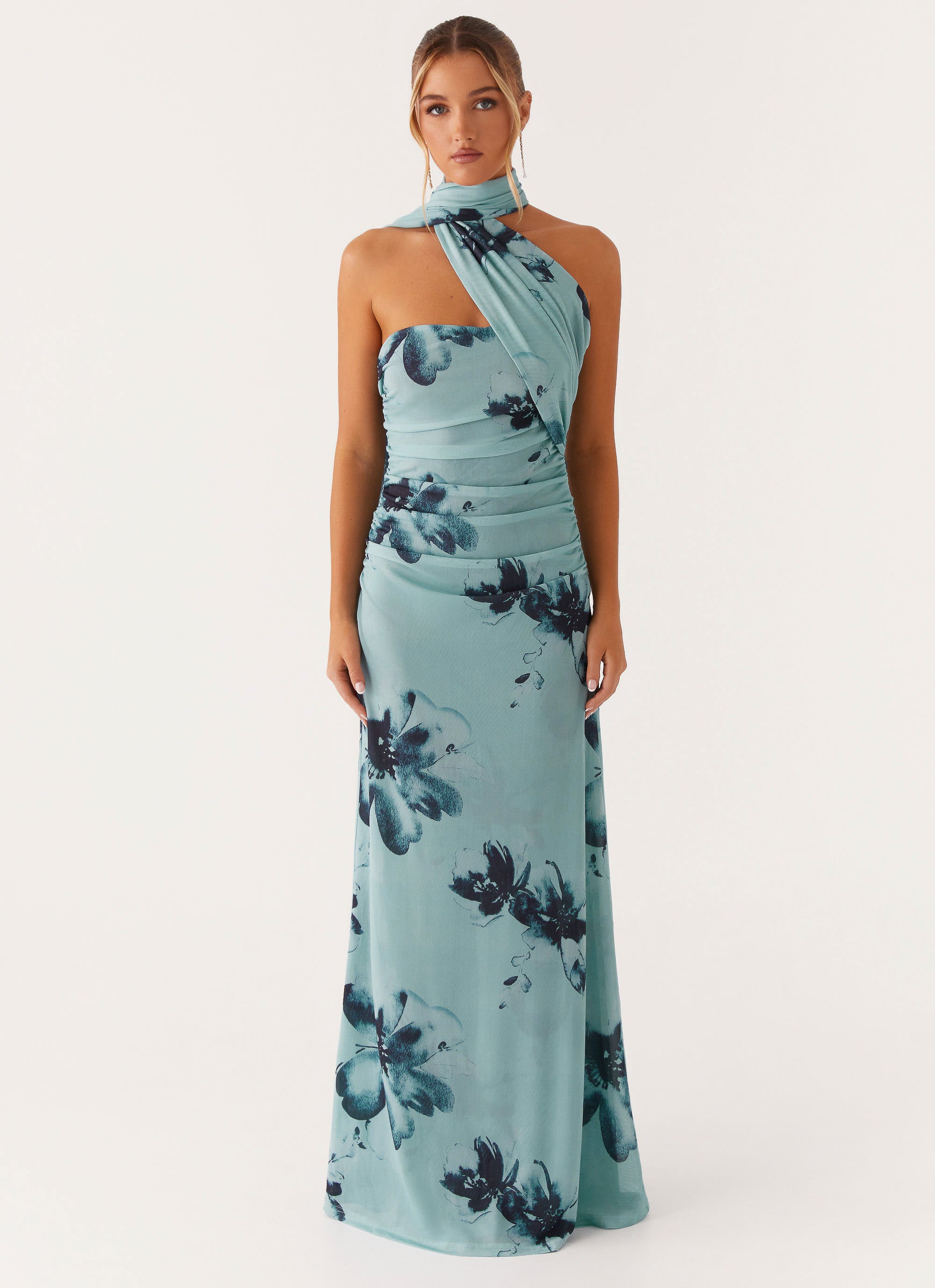 Songbird Collection | Floral Maxi Dress with Strapless Neckline | Elegant Long Dresses for Effortless Style - Women's
