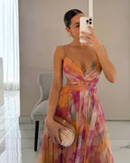 Textured Maxi Dress, Sleeveless Flowy Layered Summer