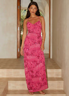 Vietta | Sequin Cami Maxi Dress with Open Back Design | Stunning Evening Wear - Women's
