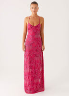 Vietta | Sequin Cami Maxi Dress with Open Back Design | Stunning Evening Wear - Women's